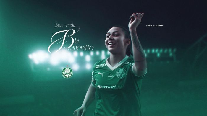 Anúncio do retorno de Bia Zaneratto ao Palmeiras Anúncio do retorno de Bia Zaneratto ao Palmeiras