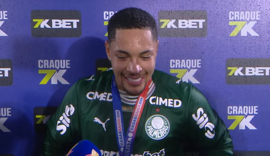 Vitor Roque reage ao primeiro título com Palmeiras e faz revelação