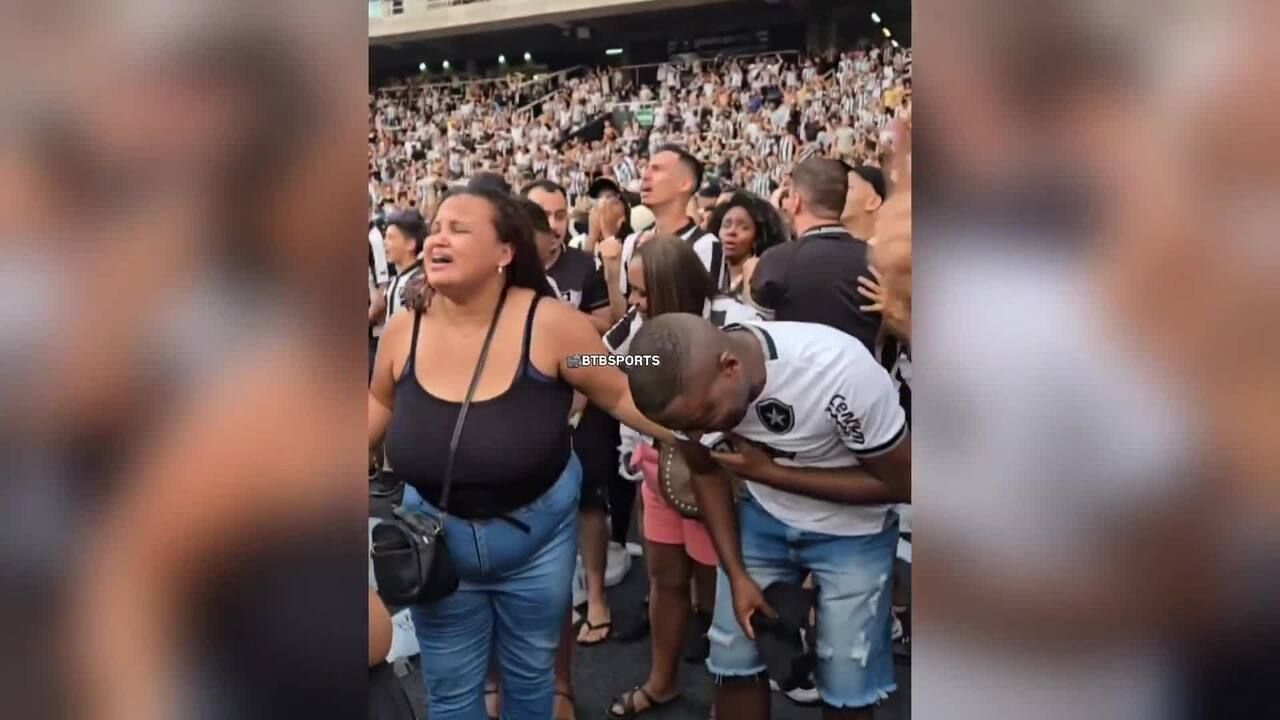Choro e até quase desmaio! Torcedores do Botafogo comemoram gols no Nilton Santos; veja!