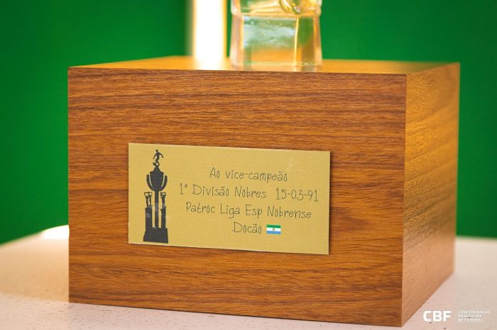 Troféu que homenageia Fábio, produzido pela CBFTroféu que homenageia Fábio, produzido pela CBF