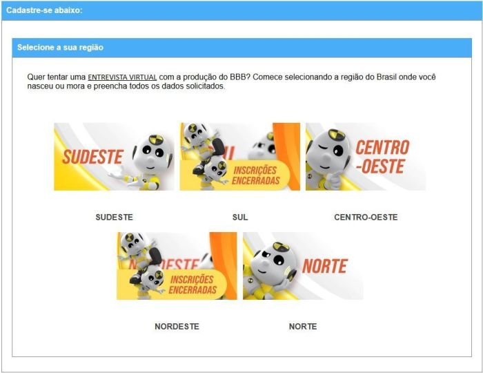 Inscrições são feitas pelo gshow 