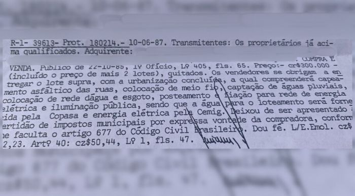 Documento mostra que, em 1987, bairros Estoril e Buritis ainda tinham características de interior  