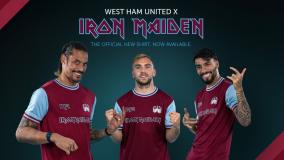 Nova camisa comemorativa do West Ham em colaboração com o Iron Maiden