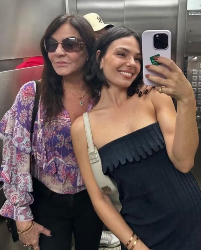 Em tratamento contra câncer, mãe de Isis Valverde agradece atriz e genro.
