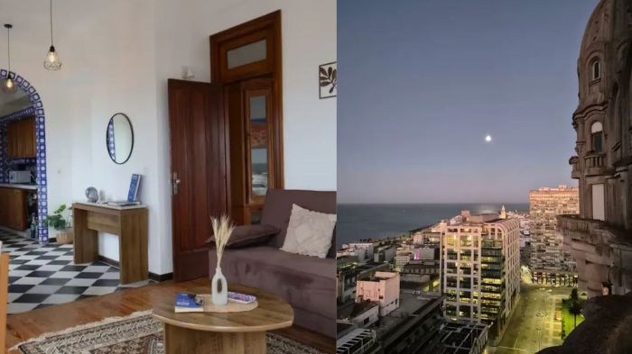 Interior  vista de apartamento do Palácio Salvo