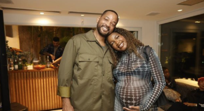 Iza e Will Smith durante jantar no Brasil
