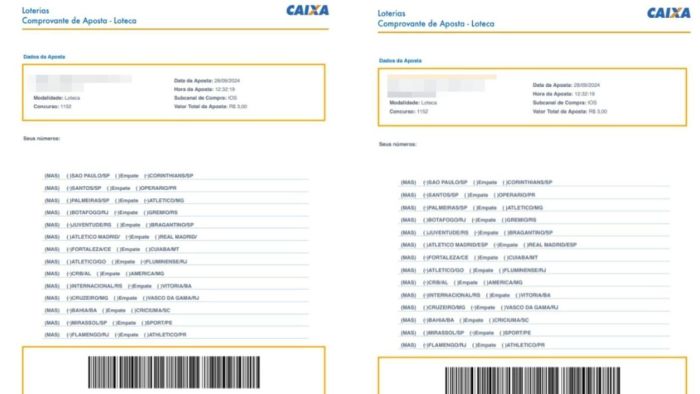 Balconista diz que APP alterou jogo e apresenta comprovantes diferentes Balconista diz que APP alterou jogo e apresenta comprovantes diferentes