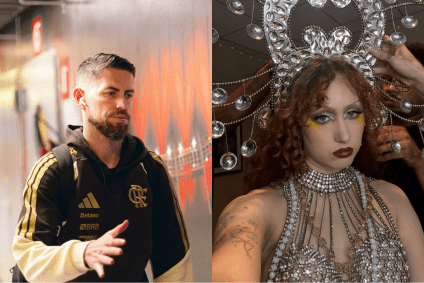 Jorginho, jogador do Flamengo e a cantora Chappell Roan