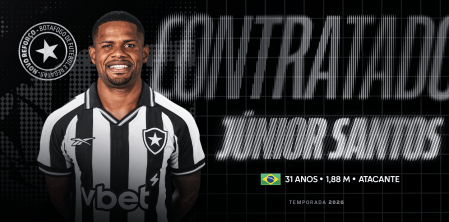 Júnior Santos está de volta ao Botafogo: atacante é emprestado pelo Atlético