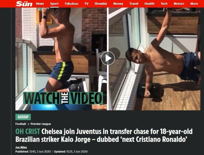 Kaio Jorge foi chamado de 'novo Cristiano Ronaldo Kaio Jorge foi chamado de 'novo Cristiano Ronaldo