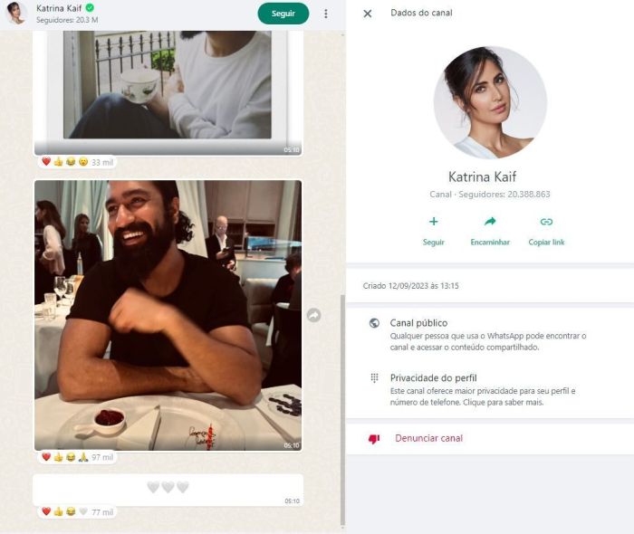 Sucesso também nas redes sociais, Katrina acumula milhões de visualizações em suas postagens.