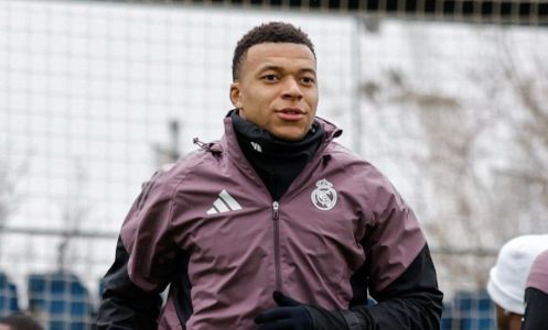 Mbappé durante treino do Real Madrid em 2026