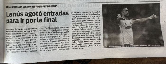 'Diário Popular' destaca jogo contra Lanús e Cruzeiro pela Sul-Americana 'Diário Popular' destaca jogo contra Lanús e Cruzeiro pela Sul-Americana