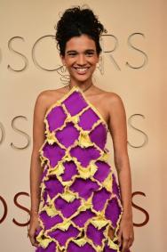 Atriz Laura Lufesi, de "O Agente Secreto", chega para o Oscar 2026