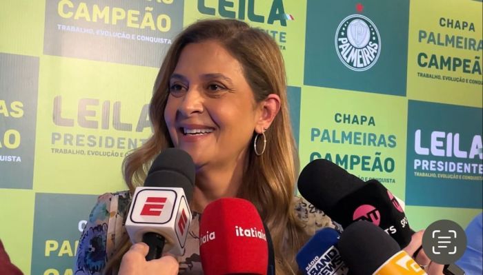 Leila lançou candidatura à reeleição e falou sobre os planos a respeito da situação contratual de Abel Ferreira Leila lançou candidatura à reeleição e falou sobre os planos a respeito da situação contratual de Abel Ferreira