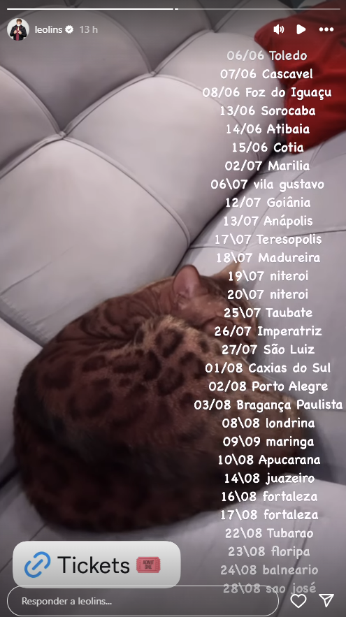 Leo Lins mostrou agenda lotada