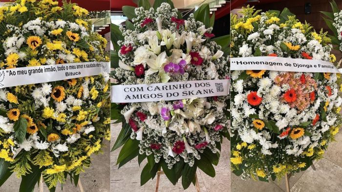 Amigos de Lô Borges, como Milton Nascimento, a banda Skank e o rapper Djonga, enviaram coroas de flores em homenagem ao artista.