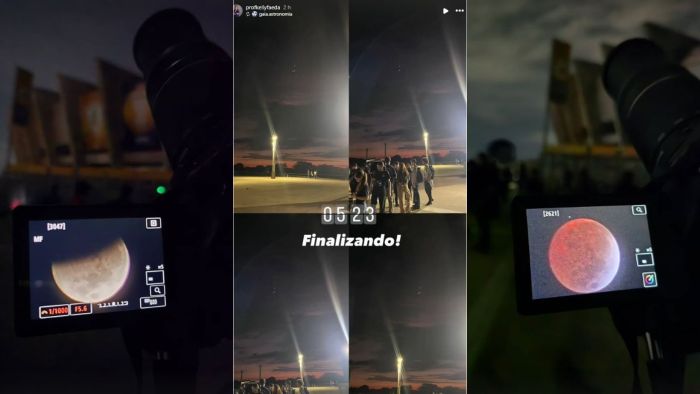 Fenômeno foi visto do Mineirão, em Belo Horizonte nesta sexta-feira (14).