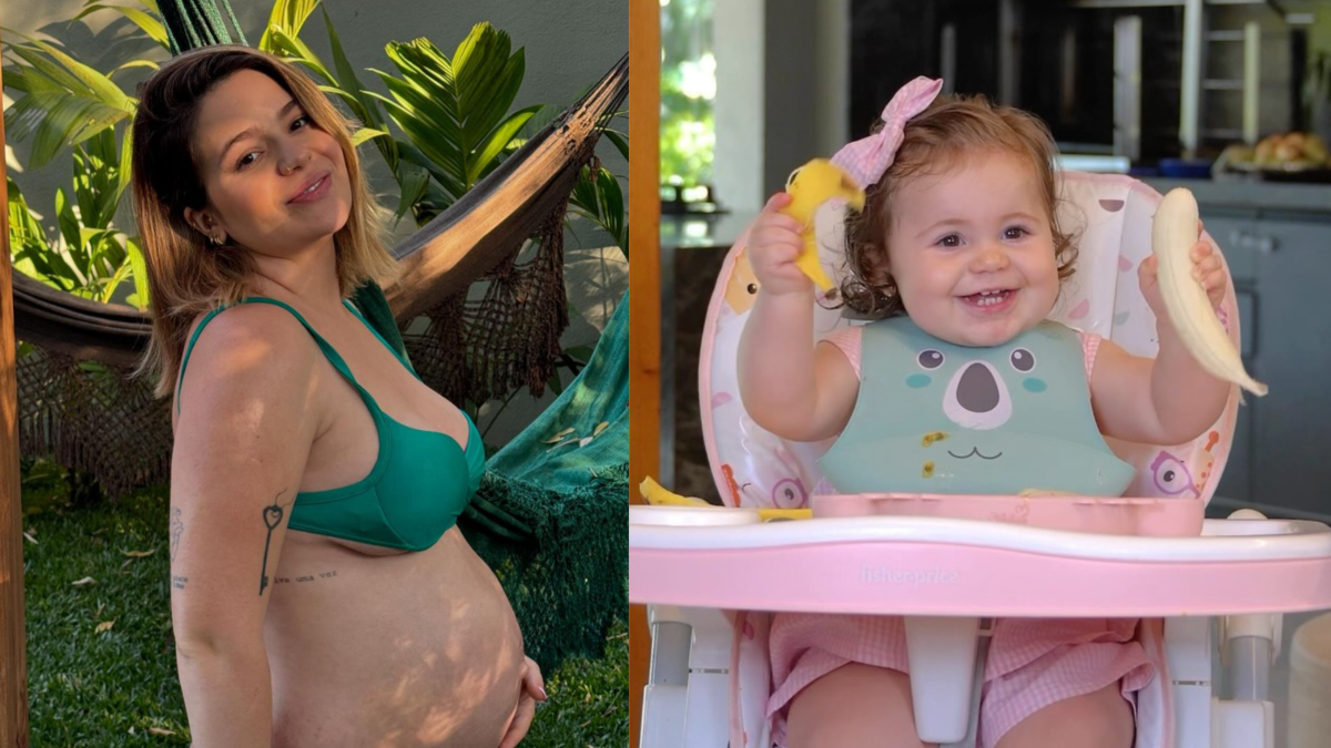 Lua, filha de Viih Tube, abraça porta retrato com foto da família e encanta web