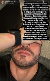 Lucas Viana publicou o relato no Instagram