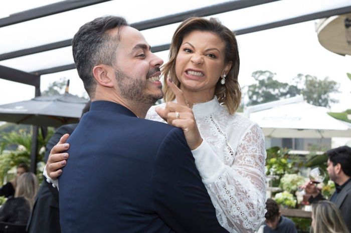 Foto mostra Walewska e o melhor amigo, Luiz Gustavo