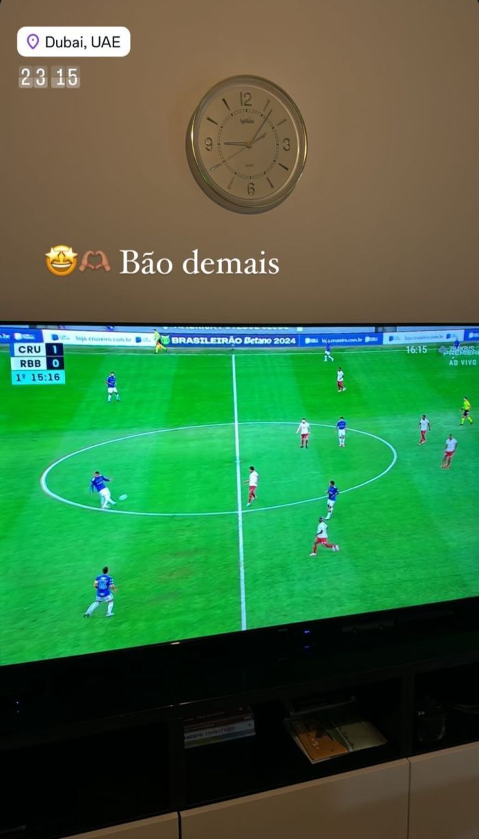 Luvannor, ex-Cruzeiro, assistiu à vitória contra o Bragantino