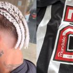 No estilo: jogador do Atlético muda visual nas férias e presenteia barbeiro