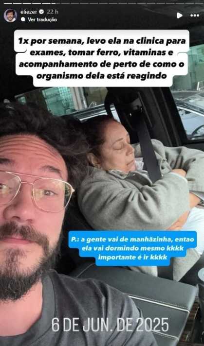 Eli mostrou rotina com a mãe