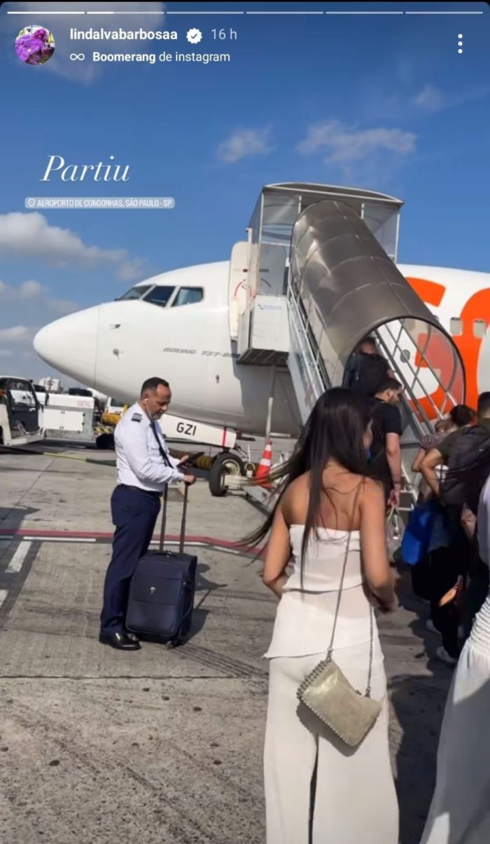 Mãe de Gabigol publicou foto antes de embarcar de São Paulo para Belo Horizonte