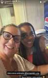 Virginia se encontrou com mãe de Vini Jr. e Tainá Militão nesse domingo