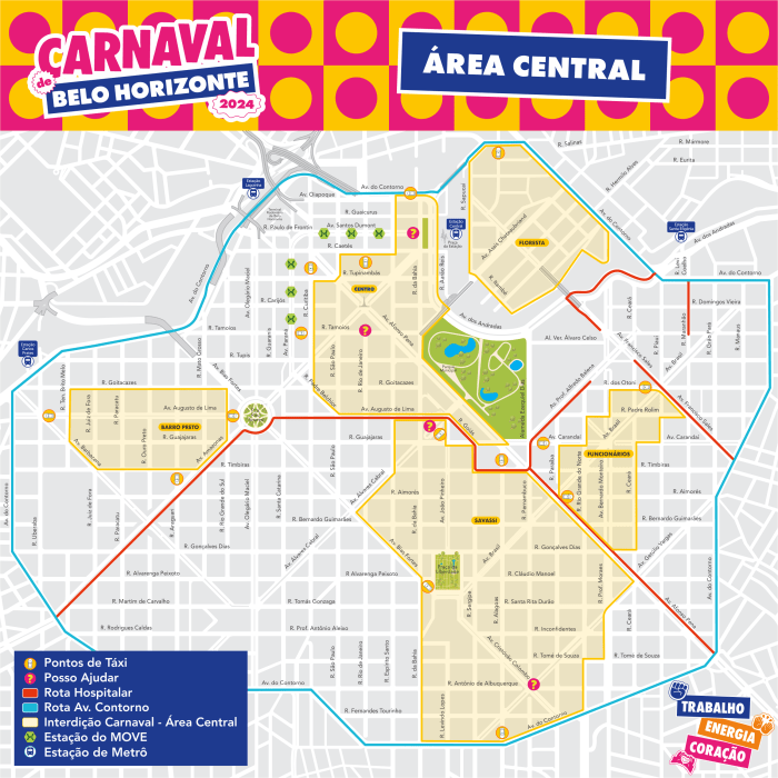 Interdições na área central
