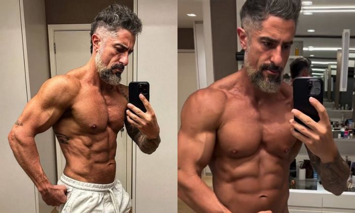 Marcos Mion mostra mudanças no corpo para personagem Marcos Mion mostra mudanças no corpo para personagem