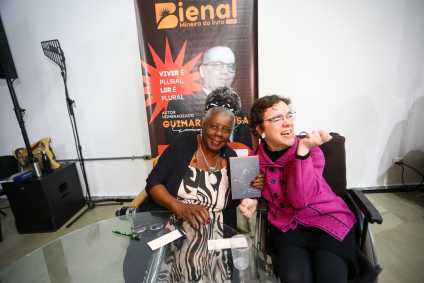 Escritora Conceição Evaristo na Bienal Mineira do Livro
