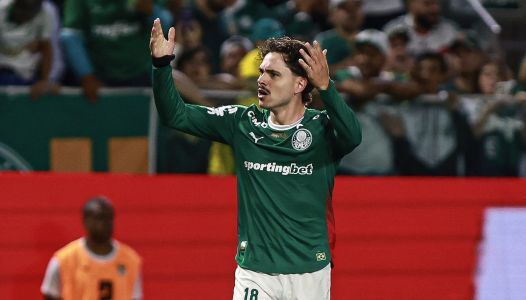 Mauricio em ação pelo Palmeiras na temporada 2026