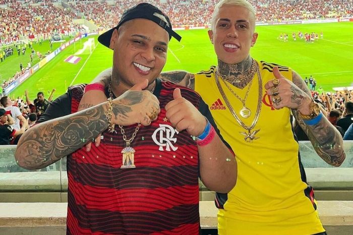Mc Rayn SP e MC Daniel são amigos - MC Daniel, à direita, é ex-namorado da atriz Mel Maia. Mc Rayn SP e MC Daniel são amigos - MC Daniel, à direita, é ex-namorado da atriz Mel Maia.