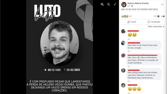 Foto mostra o médico Heleno Veggi Dumbá