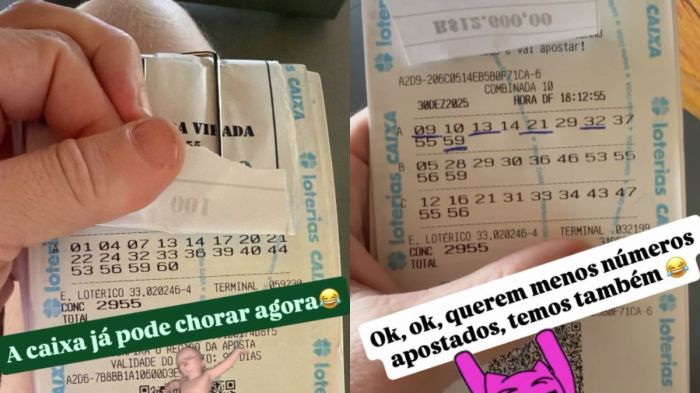 Paulinha Leite ganhou pelo menos duas vezes na quina