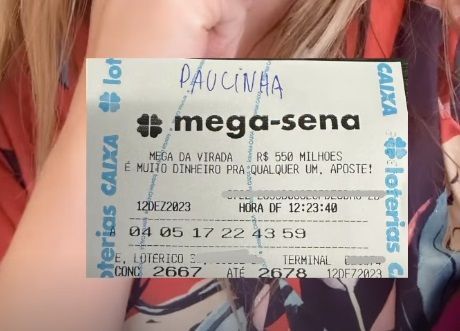 Paulinha Leite exibiu aposta com números sugeridos nas redes sociais 