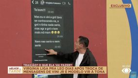 Leo Dias expõe troca de mensagens com Virginia