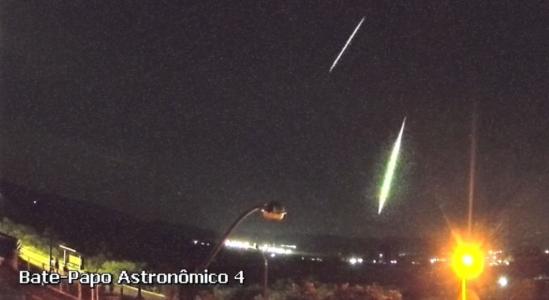 Meteoros caíram em intervalo de menos de um minuto