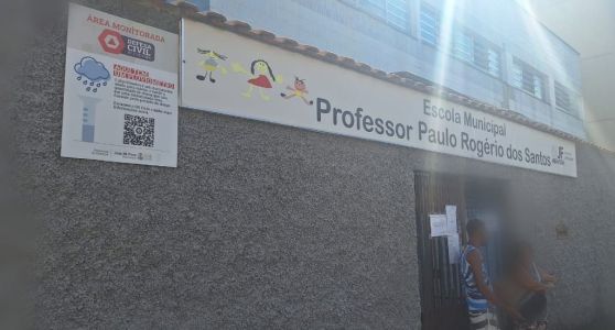 Escola Municipal Professor Paulo Rogério, um dos pontos de abrigo em Juiz de Fora