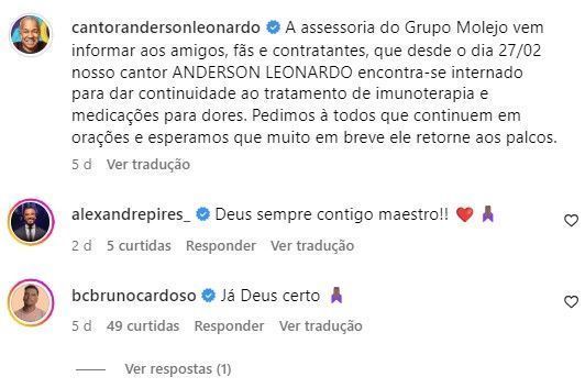 Anderson, do Molejo, tem câncer inguinal