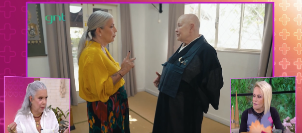 Astrid e Monja Cohen durante o programa