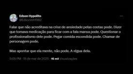 Edson Hypólito e equipe de Gracyanne discutem nas redes sociais