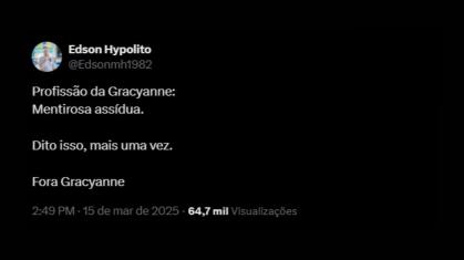 Edson Hypólito e equipe de Gracyanne discutem nas redes sociais