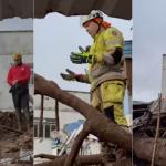 Bombeiros fazem oração durante buscas por crianças soterradas em Juiz de Fora: ‘Guie nossas mãos’