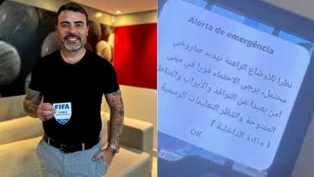 Reconhecido pela FIFA, árbitro Igor Benevenuto recebeu alerta de emergência para ataques às 2h40 desta terça-feira (3)