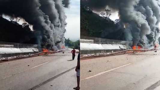 Incêndio na Fernão Dias, na Grande BH