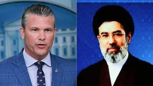 Pete Hegseth, chefe do Pentágono, e Mojtaba Khamenei, líder supremo do Irã