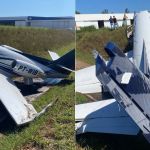 Avião perde controle e atinge barranco durante pouso em Jundiaí-SP; veja